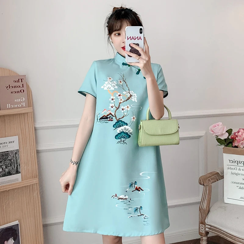 cheongsam-robe-moderne-courtes
