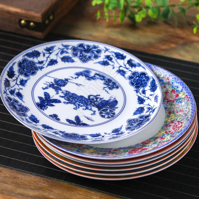 assiettes-chinoises-motif-fleuri