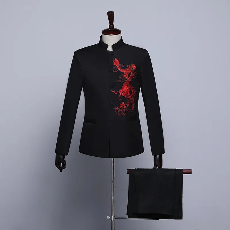 veste-chinoise-homme-dragon-rouge