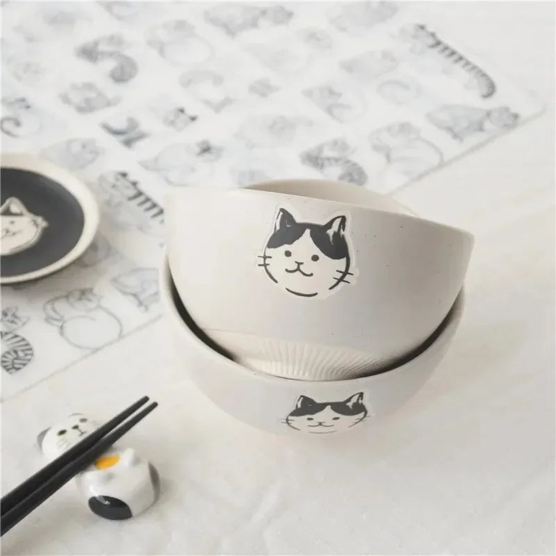 bols-chinois-c-ramique-visage-de-chat