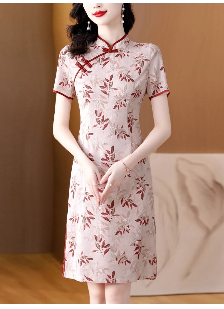 robe-chinoise-fleurs-roses