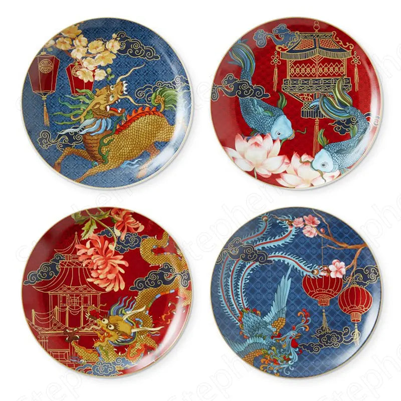 assiettes-chinoises-dragon-phoenix