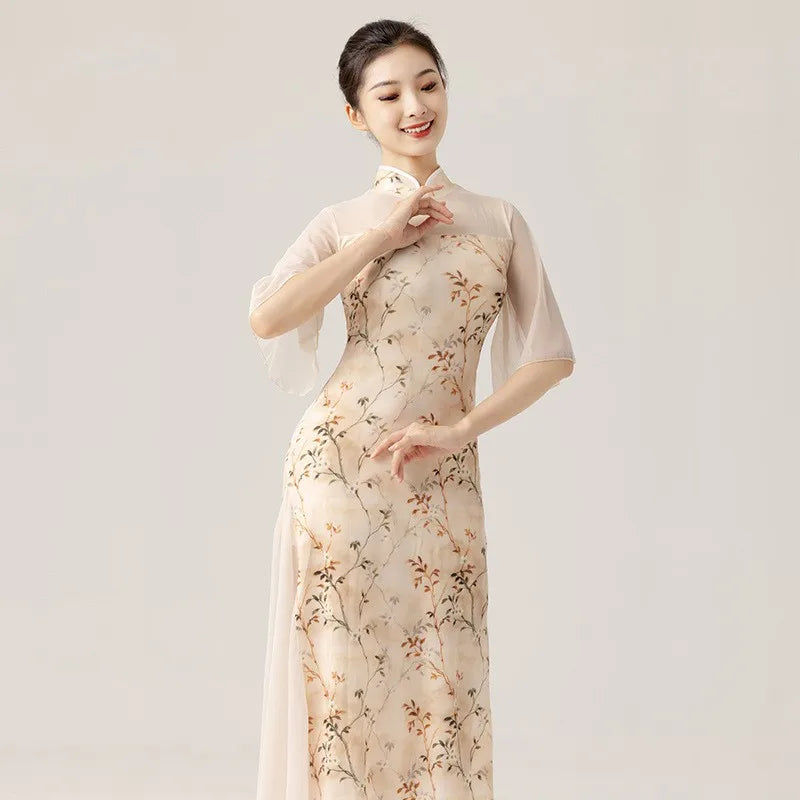 tenue-chinoise-robe-manches-courtes