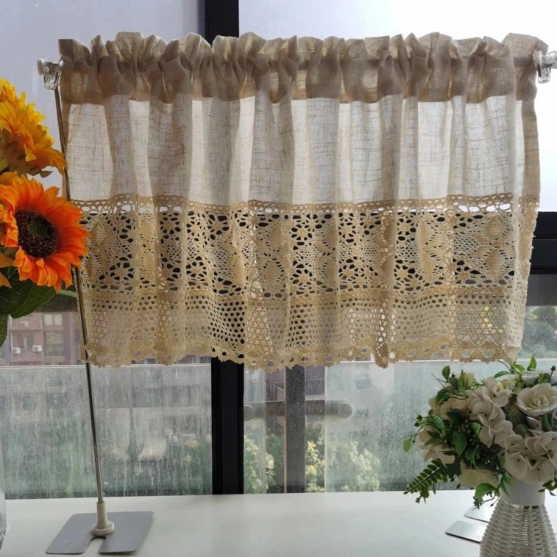 Rèm cửa Trung Quốc ngắn có tua rua