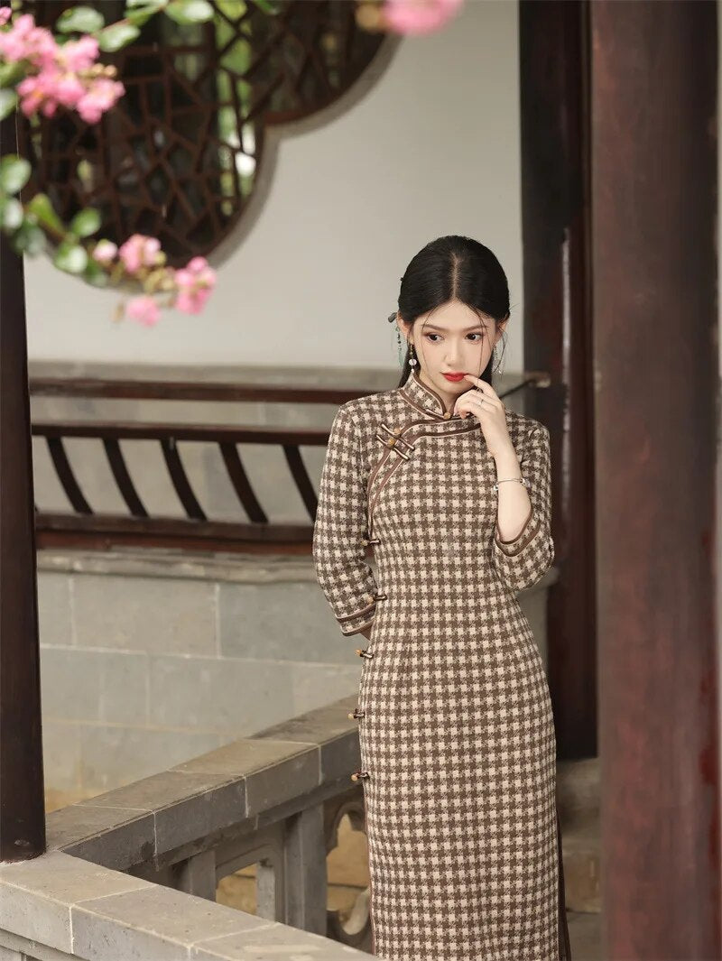 robe-chinoise-tartan