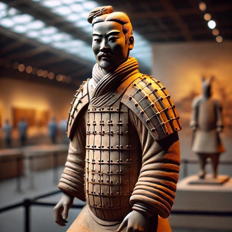 statue-guerrier-chinois-en-terre-cuite