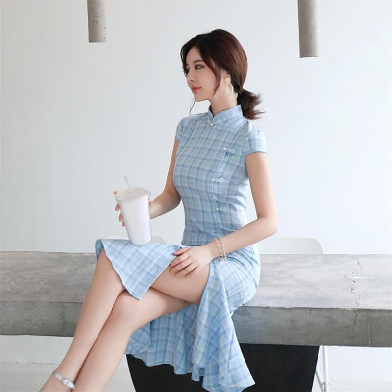 robe-chinoise-motif-a-carreaux