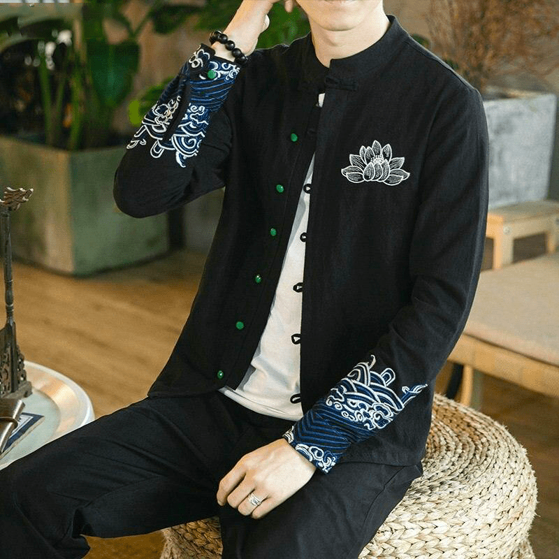 veste-chinoise-homme-lotus