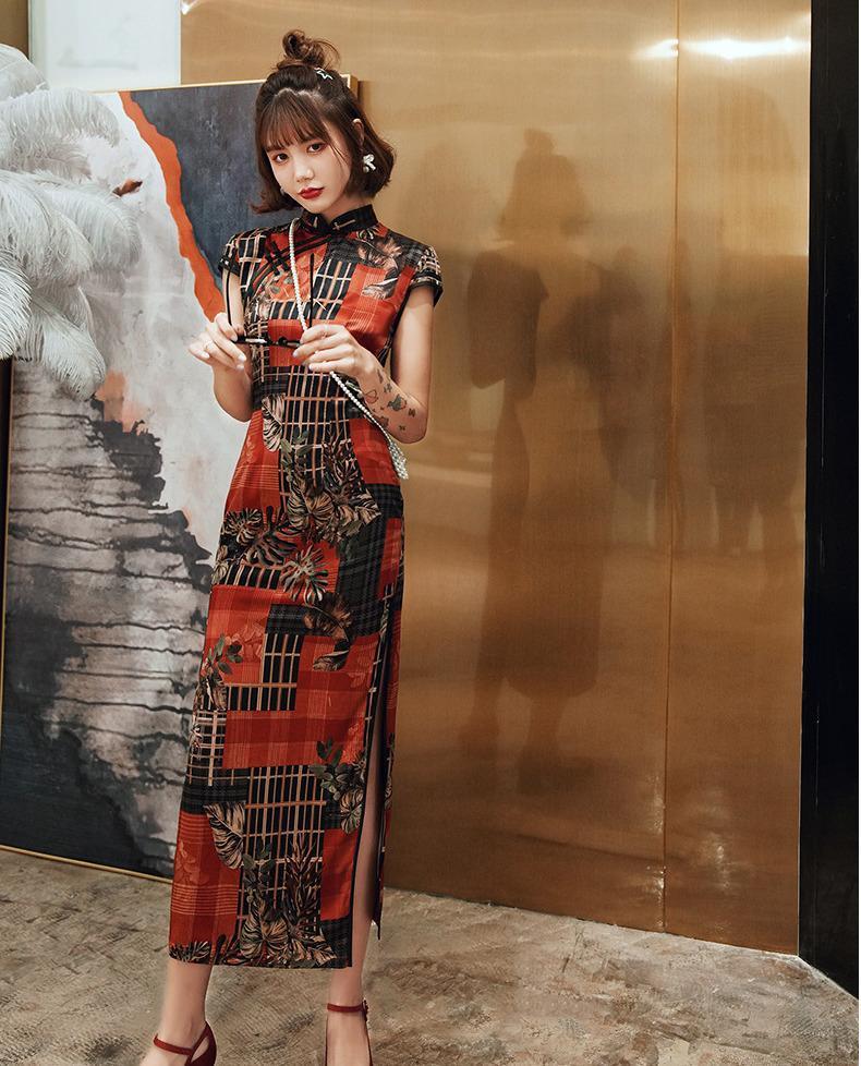 robe-chinoise-quadrillee