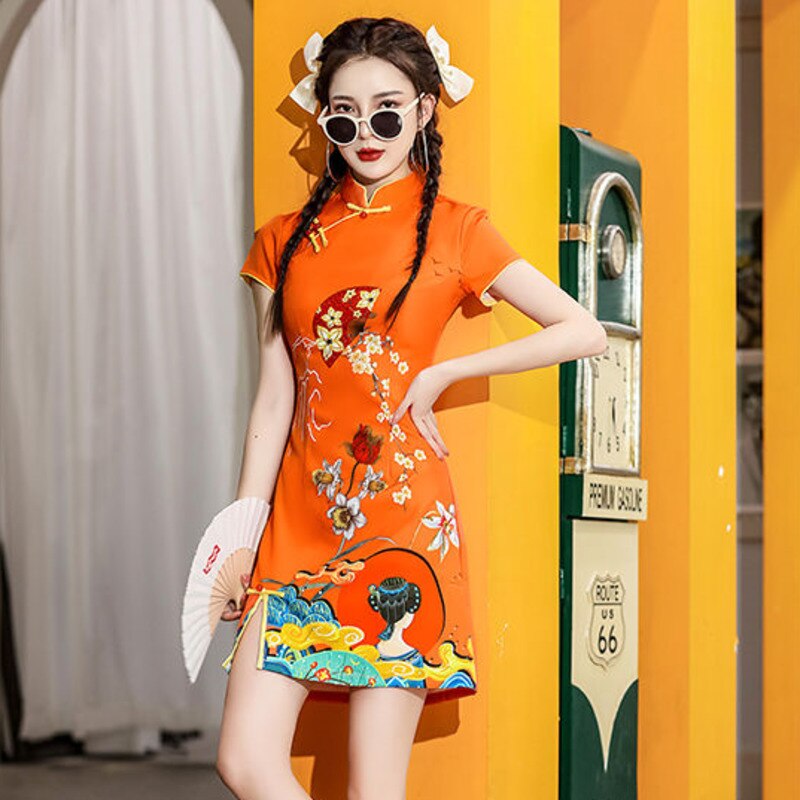 robe-chinoise-orange