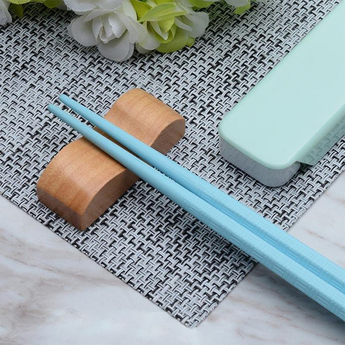 Baguettes Chinoises Bleues Avec Boite