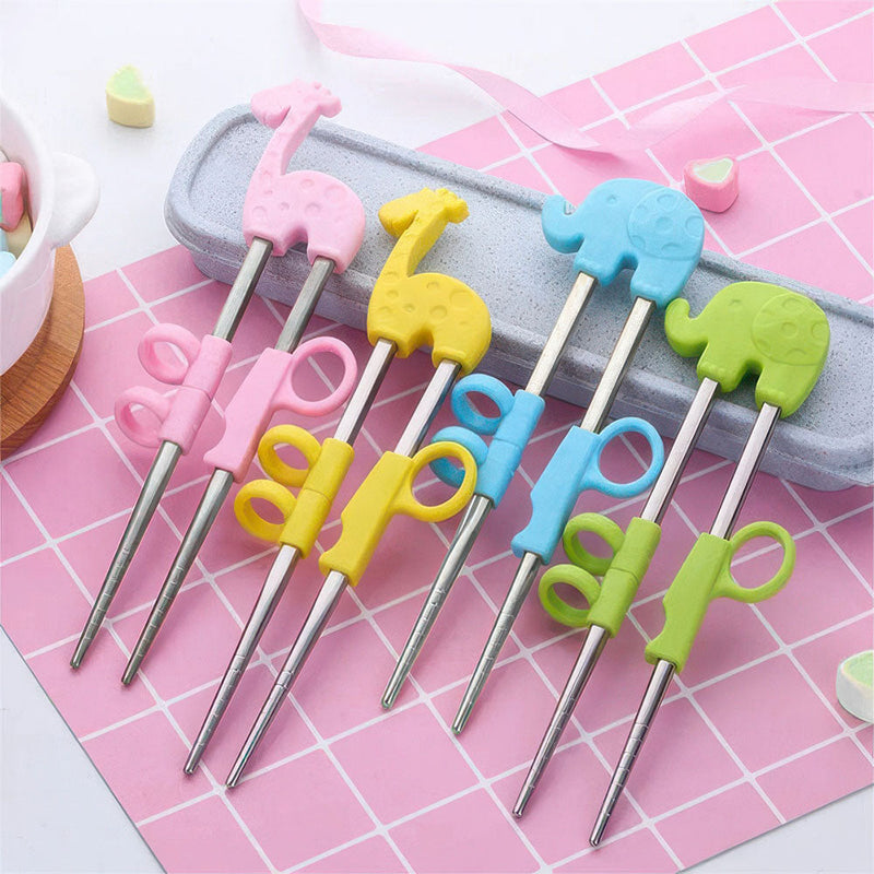 Baguettes Chinoises Pour Bébé Éléphant Vert
