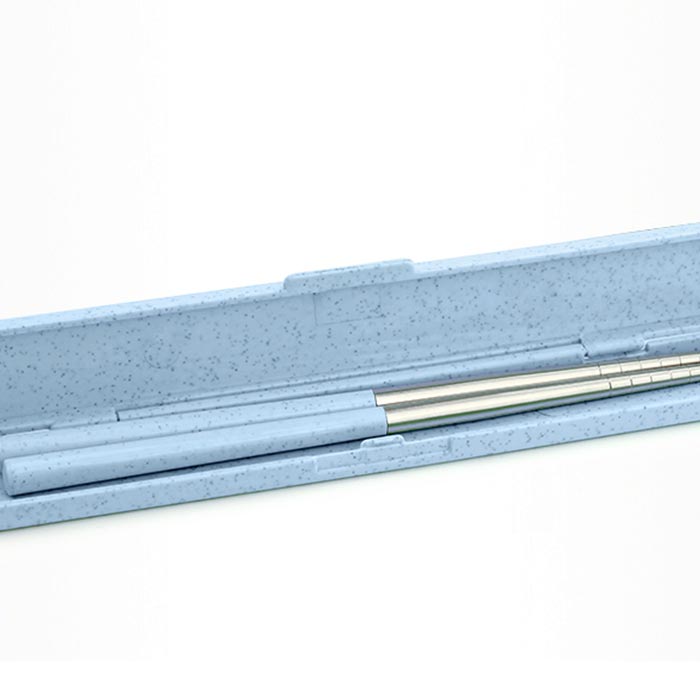Baguettes Chinoises Portables Bleues