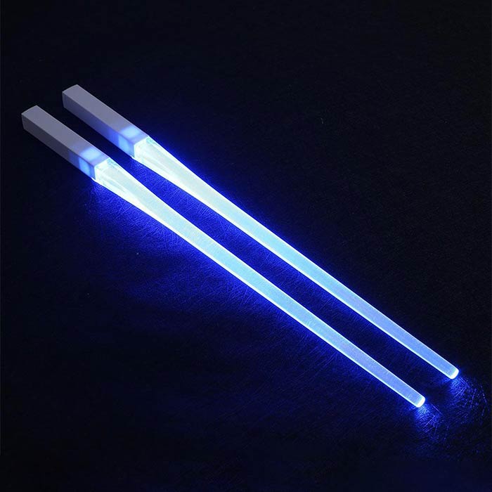 Baguettes Chinoises Jedi Lumineuses Bleues