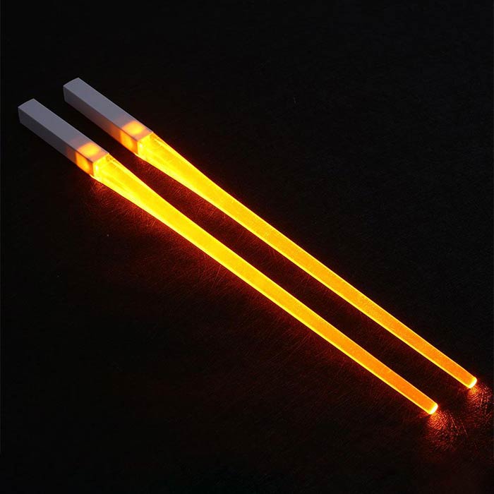 Baguettes Chinoises Lumineuses Oranges