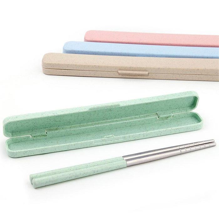 Baguettes Chinoises Portables Vertes