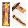 Baguettes Chinoises Bois Clair Motif Dragon