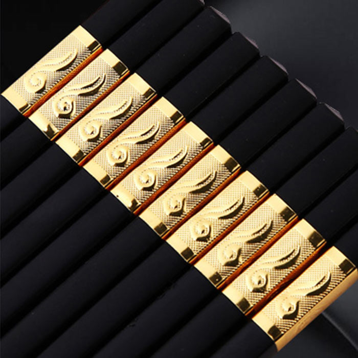 Baguettes Chinoises De Luxe Couleur Or