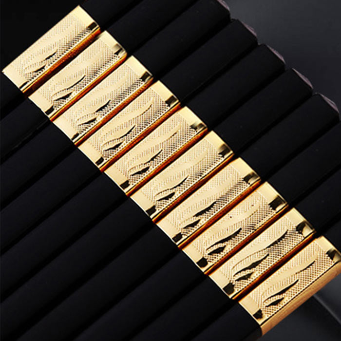 Baguettes Chinoises De Luxe Couleur Or