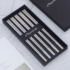 Baguettes Chinoises En Acier Inoxydable Argent