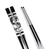 Baguettes Chinoises En Metal Motif Dragon