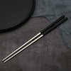 Baguettes Chinoises Style Japonaises Noires et Argent