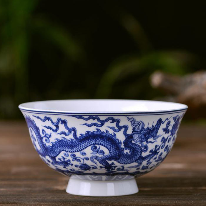 Bol Chinois Bleu Dragon