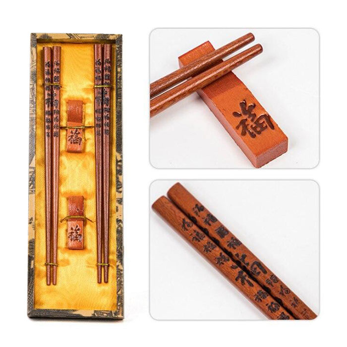 Chopsticks Chinese Engraved (Lettres Chinoises Gravées)