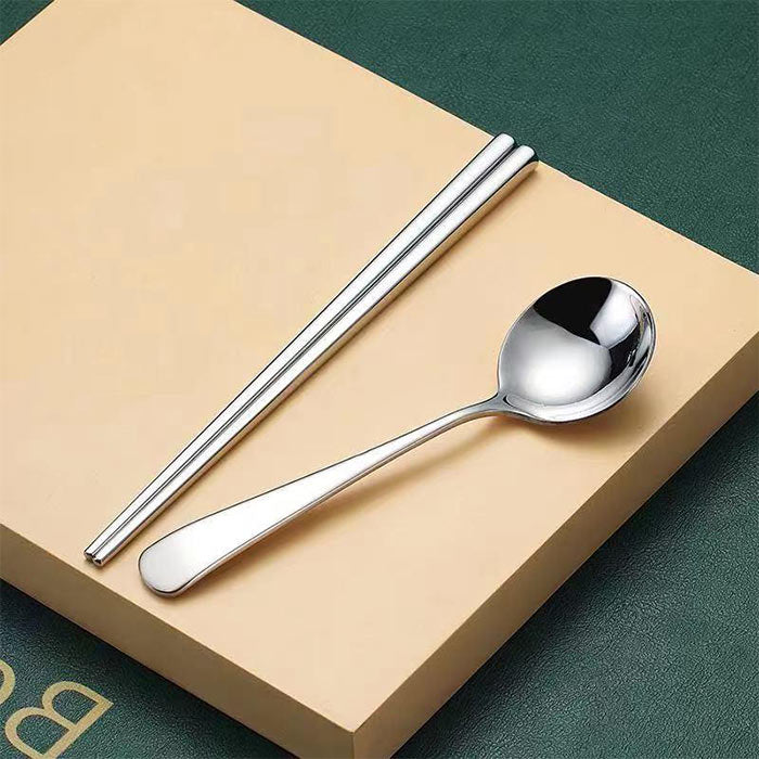 Cuillère Et Baguettes Chinoises<br/> Argent