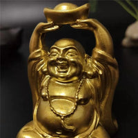 figurine-chinoise-bouddha-rieur-or