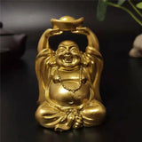 figurine-chinoise-bouddha-rieur-or