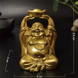 figurine-chinoise-bouddha-rieur-or