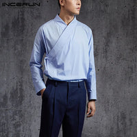 chemises-chinoises-hommes-longues-lacets