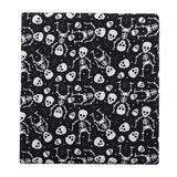 tissu-chinois-noir-t-te-de-mort