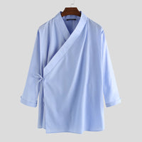 chemises-chinoises-hommes-longues-lacets