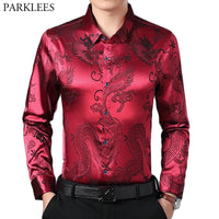 chemises-chinoises-hommes-soie-dragon-longues