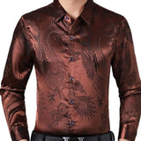 chemises-chinoises-hommes-soie-dragon-longues
