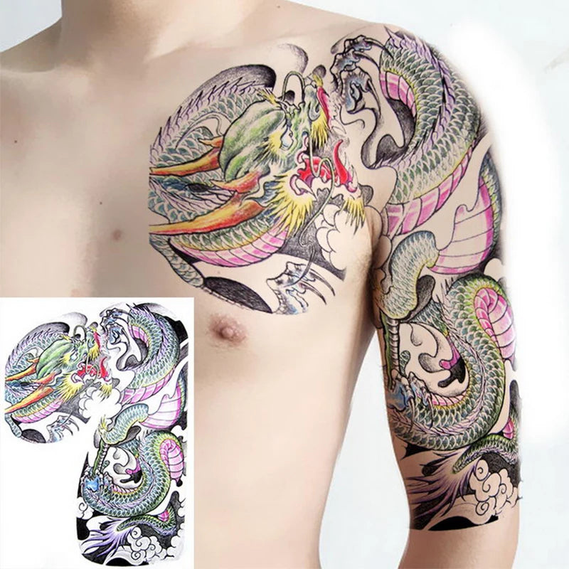 tatouage-dragon-chinois-demi-bras-paule