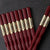 Baguettes Chinoises En Plastique Bordeaux