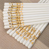 Baguettes Chinoises Blanches en Porcelaine Motif Dragon