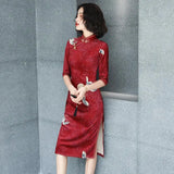 robe-chinoise-rouge-bleu-femme