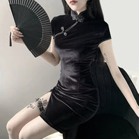 cheongsam-robe-velours-col-montant