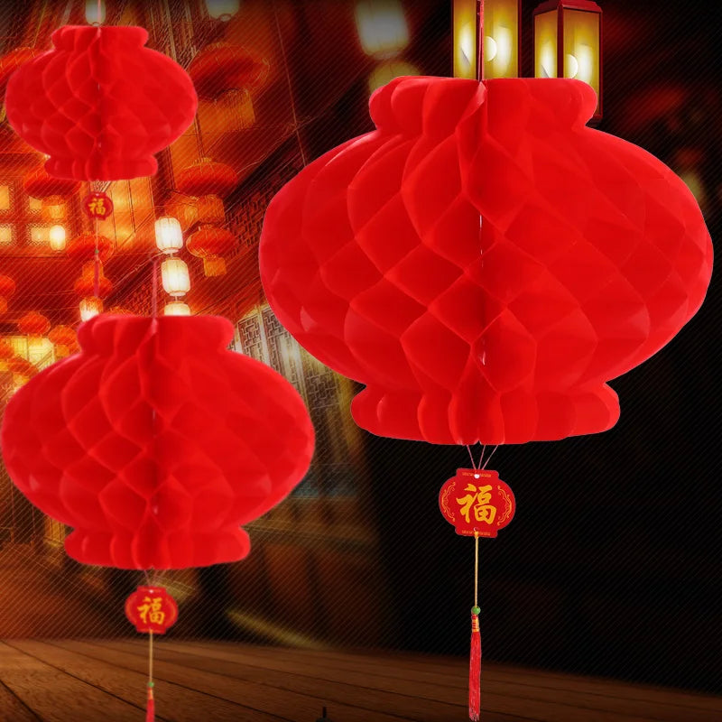 lampe-chinoise-lanternes-rouges-pliables