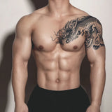 tatouage-dragon-chinois-fleur-cr-ne