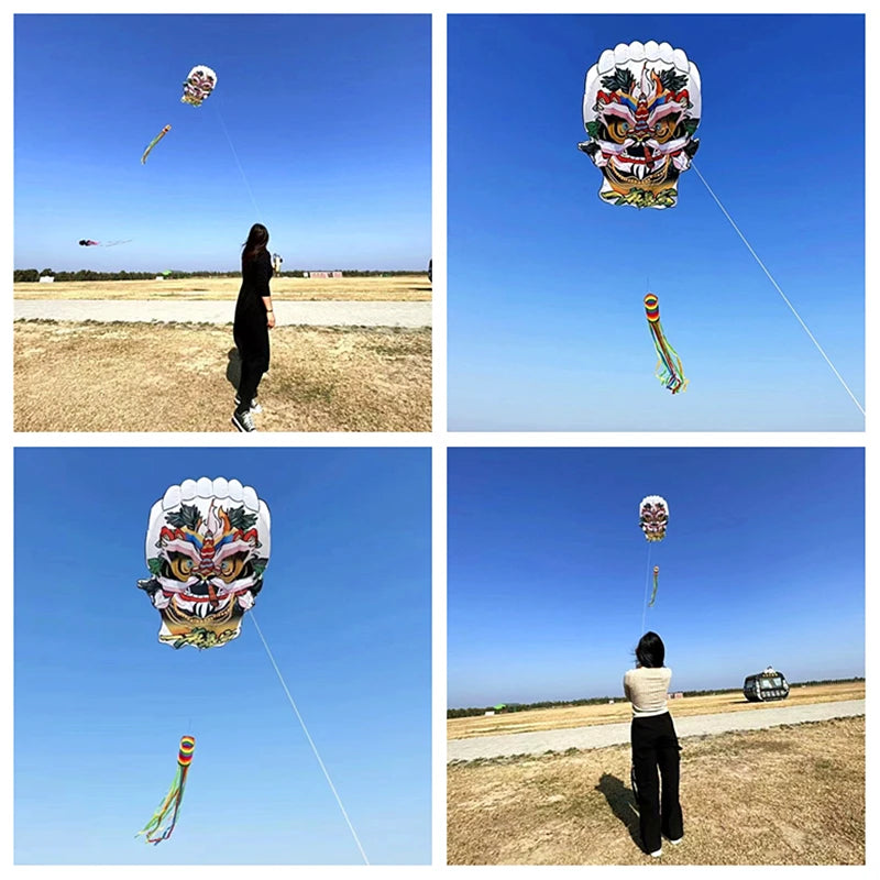 cerfs-volants-chinois-lion-volant-souple