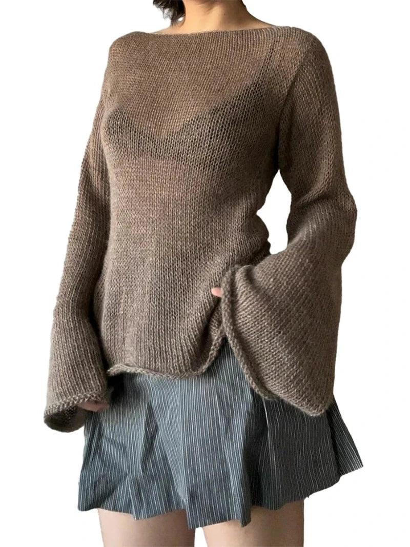 pull-chinois-col-bateau-uni-tricot