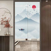 abat-jour-chinois-rideau-peinture-paysage-chinois