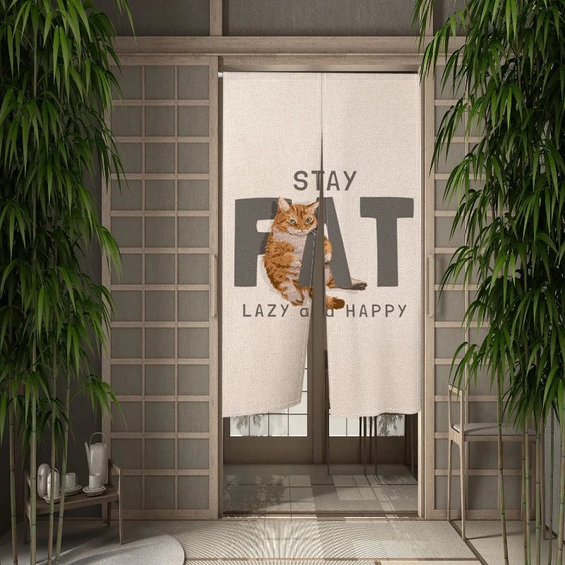 Rideau Chinois Mignon Chat