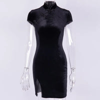 cheongsam-robe-velours-col-montant