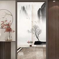 abat-jour-chinois-rideau-peinture-paysage-chinois